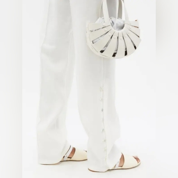 ALTUZARRA Catkin off white linen pants size S BNWT - Picture 6 of 16